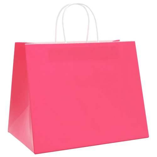 Papirnate vrećice 50 kom s ručkama ružičaste 32x22x24 cm - Ružičasta 32 x 22 x 24 cm 50 Cijena
