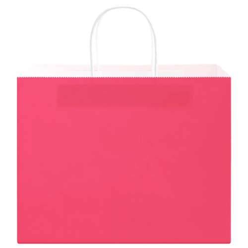 Papirnate vrećice 50 kom s ručkama ružičaste 32x22x24 cm - Ružičasta 32 x 22 x 24 cm 50 Cijena