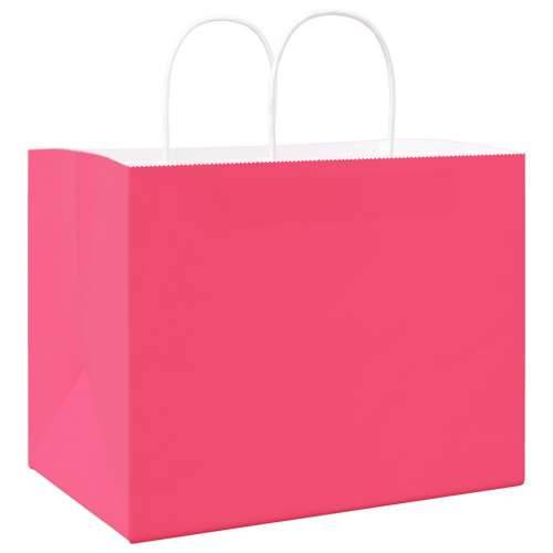 Papirnate vrećice 50 kom s ručkama ružičaste 32x22x24 cm - Ružičasta 32 x 22 x 24 cm 50 Cijena