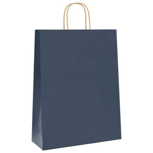 Papirnate vrećice 50 kom s ručkama plave 32x12x42 cm - Plava 32 x 12 x 42 cm 50 Cijena