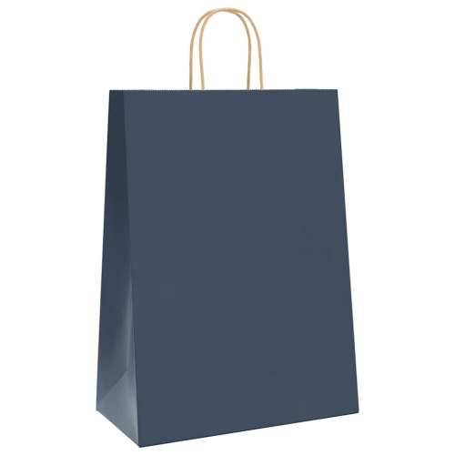 Papirnate vrećice 50 kom s ručkama crne 32x17x44 cm - Plava 32 x 17 x 44 cm 50 Cijena