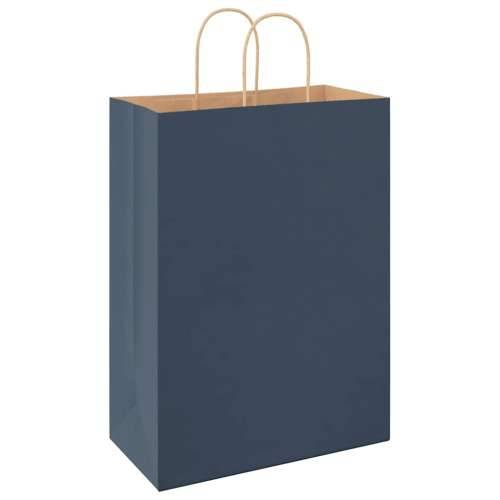 Papirnate vrećice 50 kom s ručkama crne 32x17x44 cm - Plava 32 x 17 x 44 cm 50 Cijena