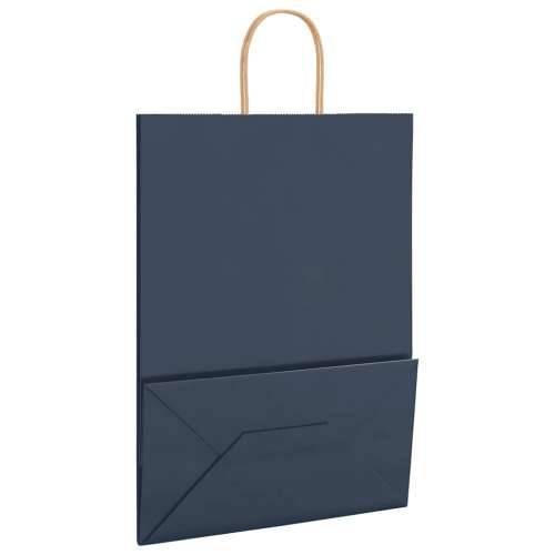Papirnate vrećice 50 kom s ručkama crne 32x17x44 cm - Plava 32 x 17 x 44 cm 50 Cijena