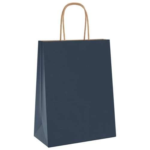Papirnate vrećice 250 kom s ručkama plave 21x11x28 cm - Plava 22 x 11 x 28 cm 250 Cijena