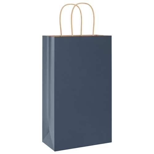 Papirnate vrećice 250 kom s ručkama plave 21x11x36 cm - Plava 21 x 11 x 36 cm 250 Cijena