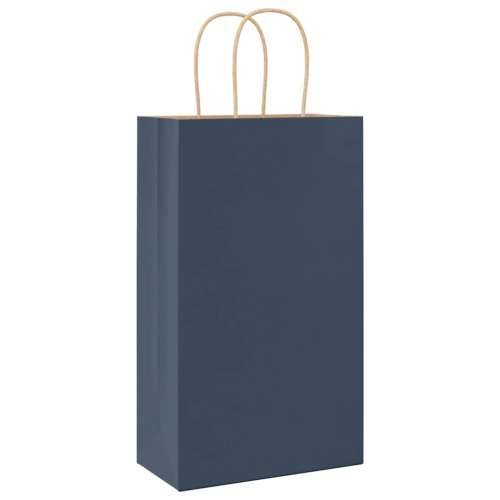 Papirnate vrećice 250 kom s ručkama plave 21x11x36 cm - Plava 21 x 11 x 36 cm 250 Cijena