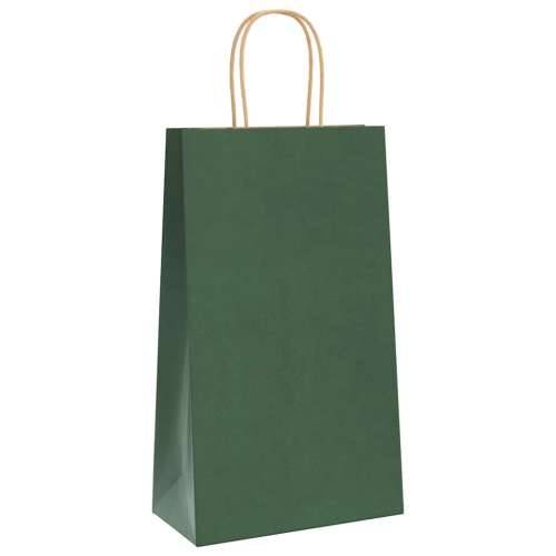 Papirnate vrećice 50 kom s ručkama zelene 21x11x36 cm - Zelena 21 x 11 x 36 cm 50 Cijena