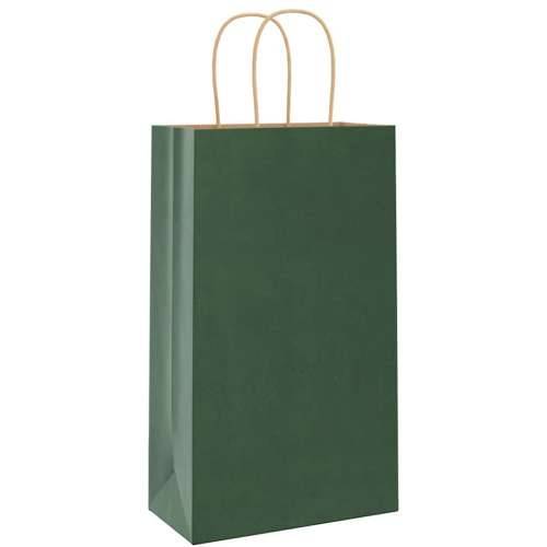 Papirnate vrećice 50 kom s ručkama zelene 21x11x36 cm - Zelena 21 x 11 x 36 cm 50 Cijena