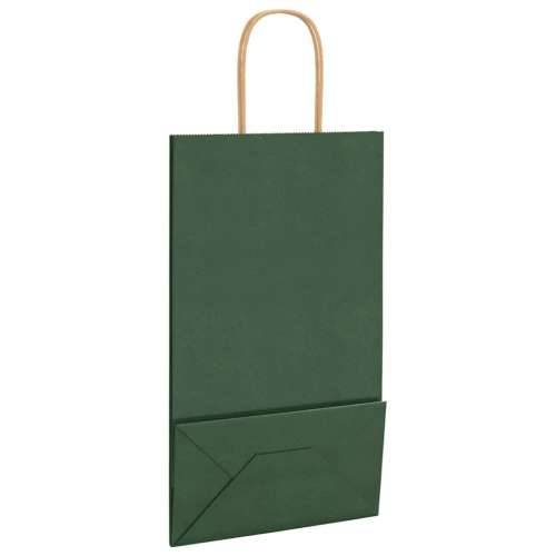 Papirnate vrećice 50 kom s ručkama zelene 21x11x36 cm - Zelena 21 x 11 x 36 cm 50 Cijena