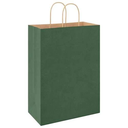 Papirnate vrećice 50 kom s ručkama zelene 32x17x44 cm - Zelena 32 x 17 x 44 cm 50 Cijena