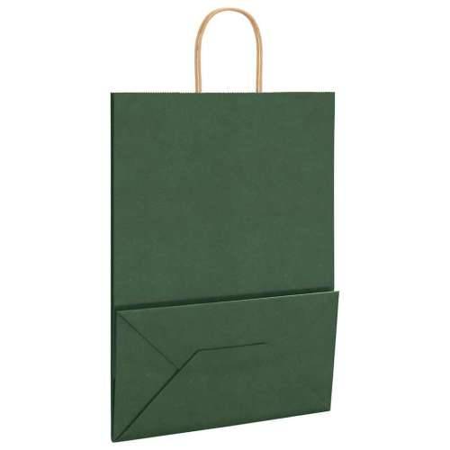Papirnate vrećice 50 kom s ručkama zelene 32x17x44 cm - Zelena 32 x 17 x 44 cm 50 Cijena
