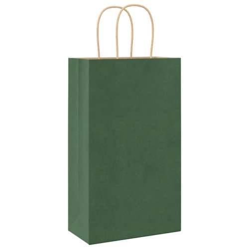 Papirnate vrećice 250 kom s ručkama zelene 21x11x36 cm - Zelena 21 x 11 x 36 cm 250 Cijena