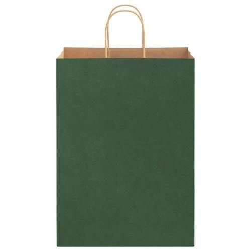 Papirnate vrećice 250 kom s ručkama zelene 32x17x44 cm - Zelena 32 x 17 x 44 cm 250 Cijena