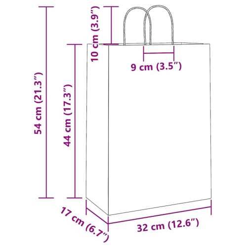 Papirnate vrećice 250 kom s ručkama zelene 32x17x44 cm - Zelena 32 x 17 x 44 cm 250 Cijena