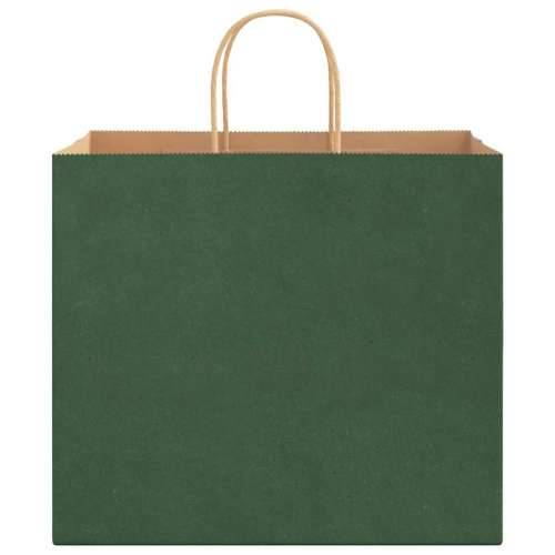 Papirnate vrećice 250 kom s ručkama zelene 32x22x28 cm - Zelena 32 x 22 x 28 cm 250 Cijena
