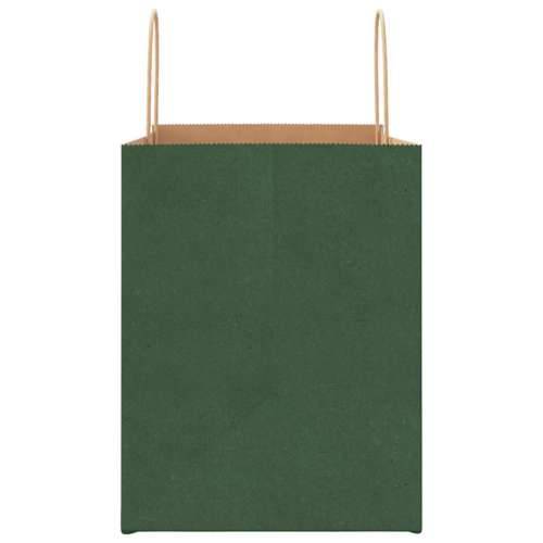Papirnate vrećice 250 kom s ručkama zelene 32x22x28 cm - Zelena 32 x 22 x 28 cm 250 Cijena