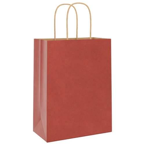 Papirnate vrećice 50 kom s ručkama crvene 21x11x28 cm - Crvena 21 x 11 x 28 cm 50 Cijena