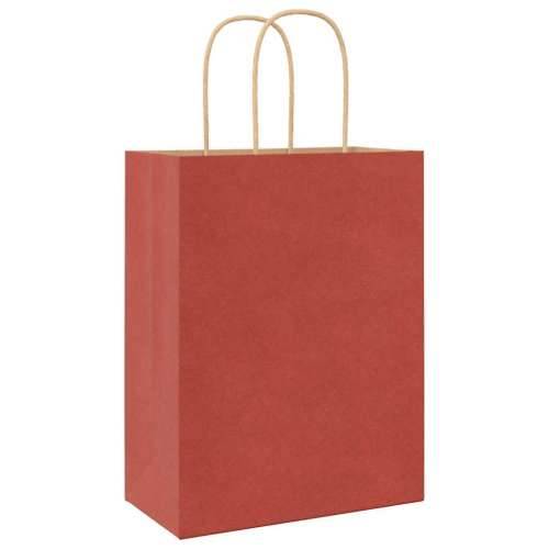 Papirnate vrećice 50 kom s ručkama crvene 21x11x28 cm - Crvena 21 x 11 x 28 cm 50 Cijena