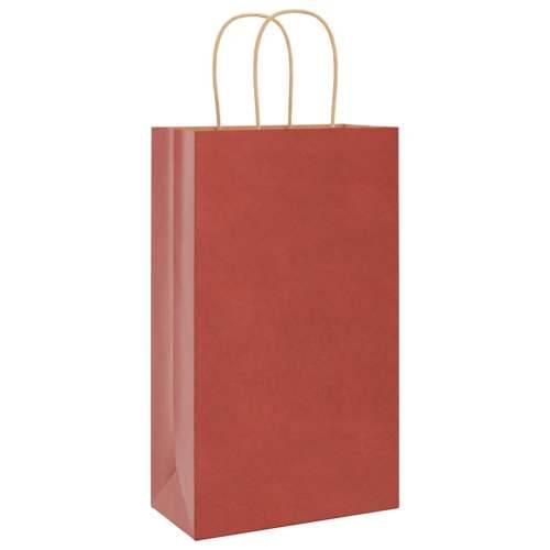 Papirnate vrećice 50 kom s ručkama crvene 21x11x36 cm - Crvena 21 x 11 x 36 cm 50 Cijena