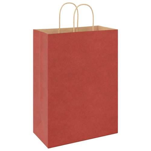 Papirnate vrećice 50 kom s ručkama crvene 32x17x44 cm - Crvena 32 x 17 x 44 cm 50 Cijena