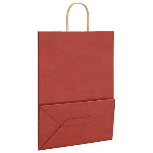 Papirnate vrećice 50 kom s ručkama crvene 32x17x44 cm - Crvena 32 x 17 x 44 cm 50 Cijena