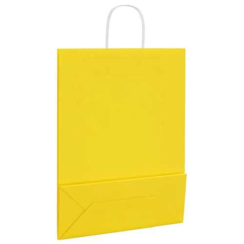 Papirnate vrećice 50 kom s ručkama žute 32x12x42 cm - Žuta 32 x 12 x 42 cm 50 Cijena