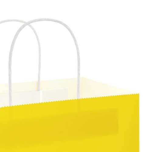 Papirnate vrećice 50 kom s ručkama žute 32x12x42 cm - Žuta 32 x 12 x 42 cm 50 Cijena