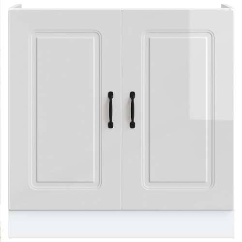 Donji ormarić za sudoper Kalmar sjaj bijeli 80x46x81,5cm drveni - Visoko sjajno bijela 80 x 46 x 81.5 cm 1 1x bottom cabinet (2  Cijena