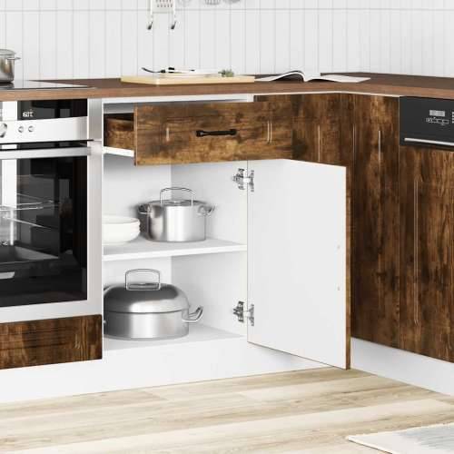 Donji kuhinjski ormarić Kalmar boja hrasta konstruirano drvo - Dimljeni hrast 50 x 46 x 81.5 cm 1 1x bottom cabinet (1 door 1 dr Cijena