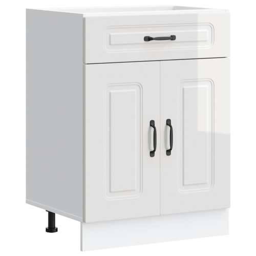 Donji kuhinjski ormarić Kalmar sjaj bijeli konstruirano drvo - Visoko sjajno bijela 60 x 46 x 81.5 cm 1 1x bottom cabinet (2 doo Cijena