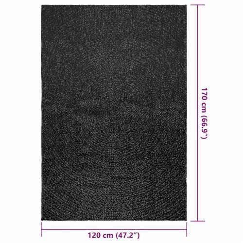 Tepih ZIZUR 120 x 170 cm s izgledom jute unutarnji i vanjski - Antracit 120 x 170 cm Okruglo Cijena