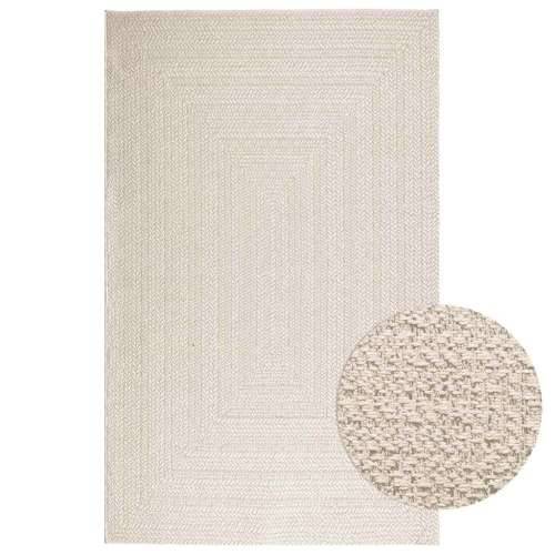 Tepih ZIZUR 160 x 230 cm s izgledom jute unutarnji i vanjski - Krema 160 x 230 cm Pravokutno Cijena