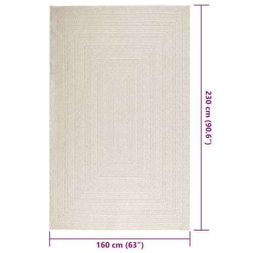 Tepih ZIZUR 160 x 230 cm s izgledom jute unutarnji i vanjski - Krema 160 x 230 cm Pravokutno Cijena