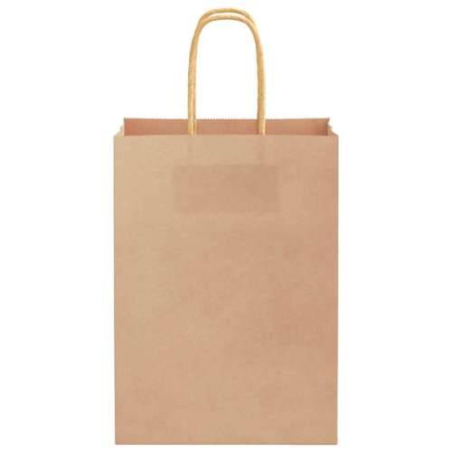 Papirnate vrećice 50 kom s ručkama smeđe 15x8x21 cm - Smeđa 15 x 8 x 21 cm 50 Cijena