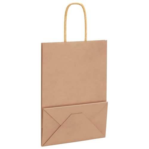 Papirnate vrećice 50 kom s ručkama smeđe 15x8x21 cm - Smeđa 15 x 8 x 21 cm 50 Cijena