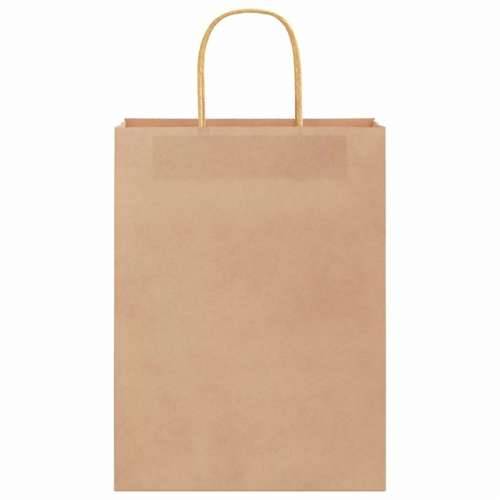 Papirnate vrećice 250 kom s ručkama smeđe 26x12x35 cm - Smeđa 26 x 12 x 35 cm 250 Cijena