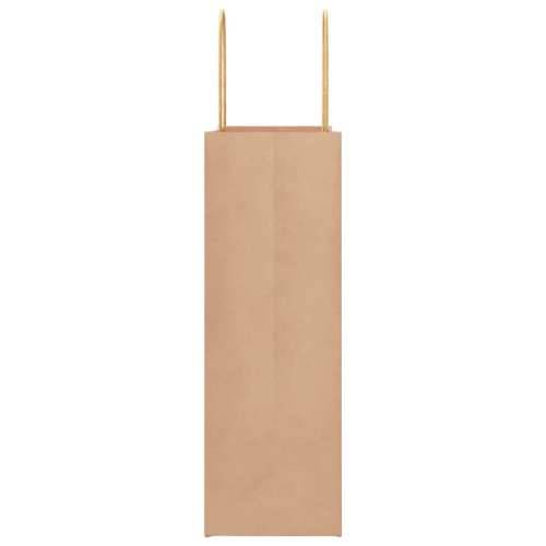 Papirnate vrećice 250 kom s ručkama smeđe 26x12x35 cm - Smeđa 26 x 12 x 35 cm 250 Cijena
