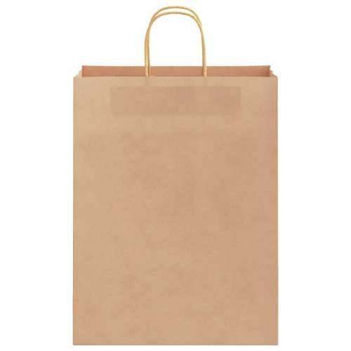Papirnate vrećice 250 kom s ručkama smeđe 32x12x42 cm - Smeđa 32 x 12 x 42 cm 250 Cijena