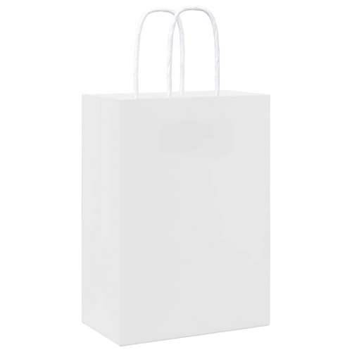 Papirnate vrećice 50 kom s ručkama bijele 15x8x21 cm - Bijela 15 x 8 x 21 cm 50 Cijena