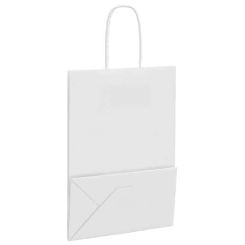 Papirnate vrećice 50 kom s ručkama bijele 15x8x21 cm - Bijela 15 x 8 x 21 cm 50 Cijena