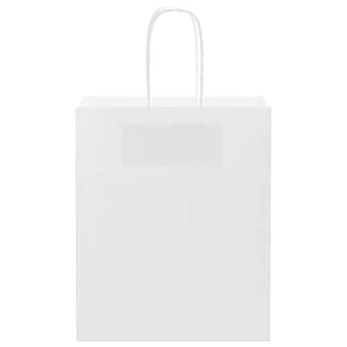 Papirnate vrećice 50 kom s ručkama bijele 18x8x22 cm - Bijela 18 x 8 x 22 cm 50 Cijena