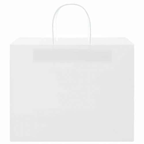 Papirnate vrećice 50 kom s ručkama bijele 32x22x24 cm - Bijela 32 x 22 x 24 cm 50 Cijena