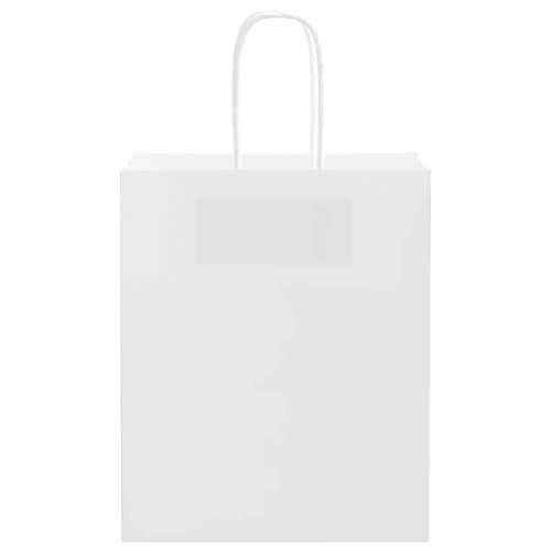 Papirnate vrećice 250 kom s ručkama bijele 18x8x22 cm - Bijela 18 x 8 x 22 cm 250 Cijena