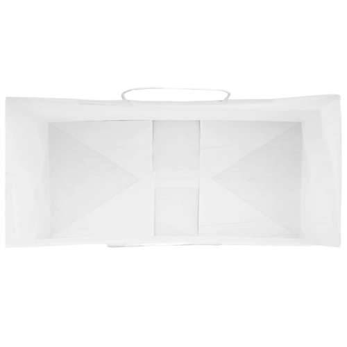 Papirnate vrećice 250 kom s ručkama bijele 18x8x22 cm - Bijela 18 x 8 x 22 cm 250 Cijena