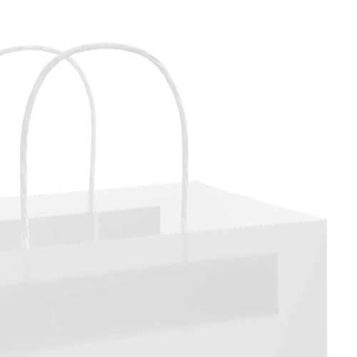 Papirnate vrećice 250 kom s ručkama bijele 18x8x22 cm - Bijela 18 x 8 x 22 cm 250 Cijena