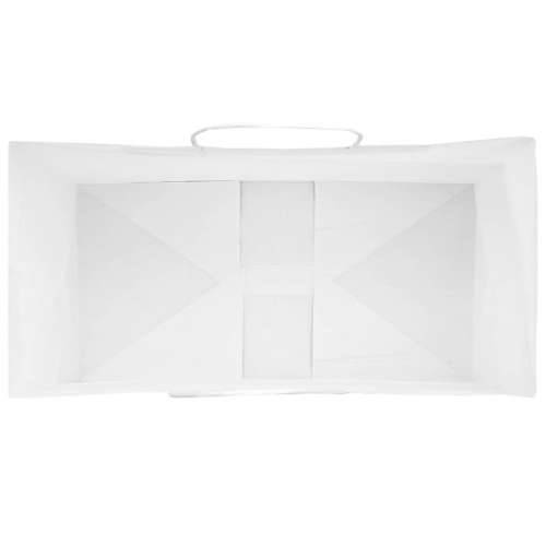 Papirnate vrećice 250 kom s ručkama bijele 21x11x31 cm - Bijela 21 x 11 x 31 cm 250 Cijena