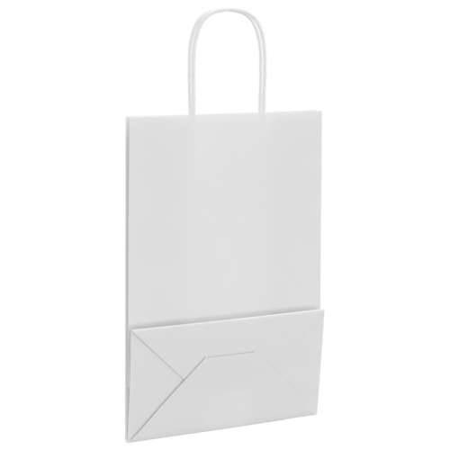 Papirnate vrećice 250 kom s ručkama bijele 21x11x31 cm - Bijela 21 x 11 x 31 cm 250 Cijena