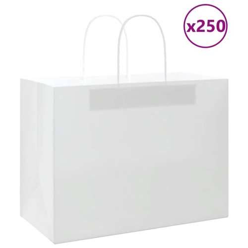 Papirnate vrećice 250 kom s ručkama bijele 32x17x25 cm - Bijela 32 x 17 x 25 cm 250 Cijena