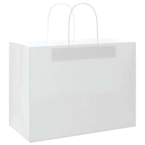 Papirnate vrećice 250 kom s ručkama bijele 32x17x25 cm - Bijela 32 x 17 x 25 cm 250 Cijena
