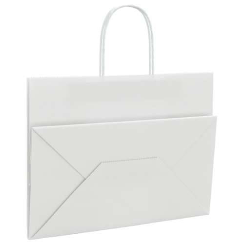 Papirnate vrećice 250 kom s ručkama bijele 32x17x25 cm - Bijela 32 x 17 x 25 cm 250 Cijena